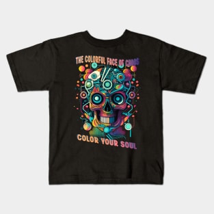 Color Your Soul - colorful skull Kids T-Shirt